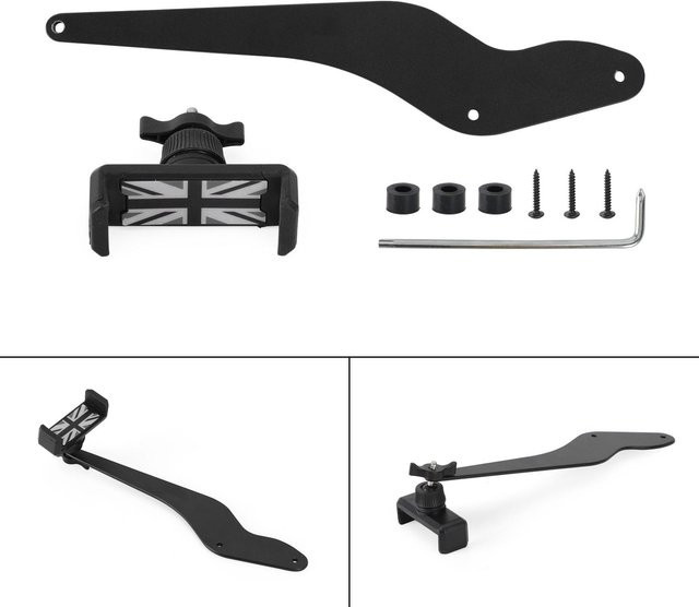 Artudatech Auto Handyhalterung für MINI Cooper R50 R52 R53 für das Dashboard in Grau und Schwarz - Bild 1