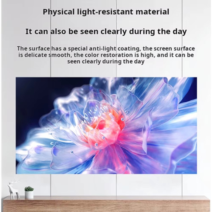 XIAOHUI Projektionswand aus Polyester für den Außenbereich, tragbarer weicher Vorhang für 60–150 Zoll, HD 4K-Filmprojektionswand - Bild 2