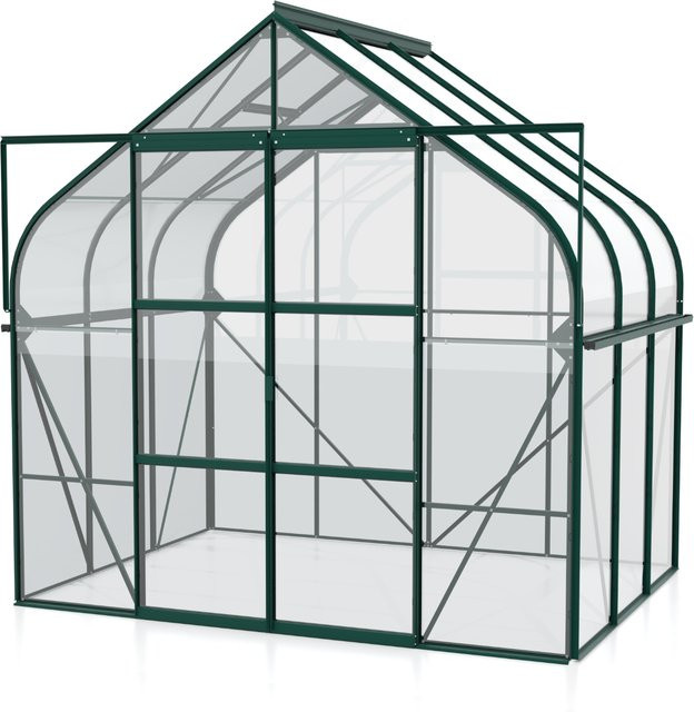 Vitavia Gewächshaus Diana 5000 in Smaragd Grün mit 5,0 m² Fläche und 3 mm ESG-Glas - Bild 1