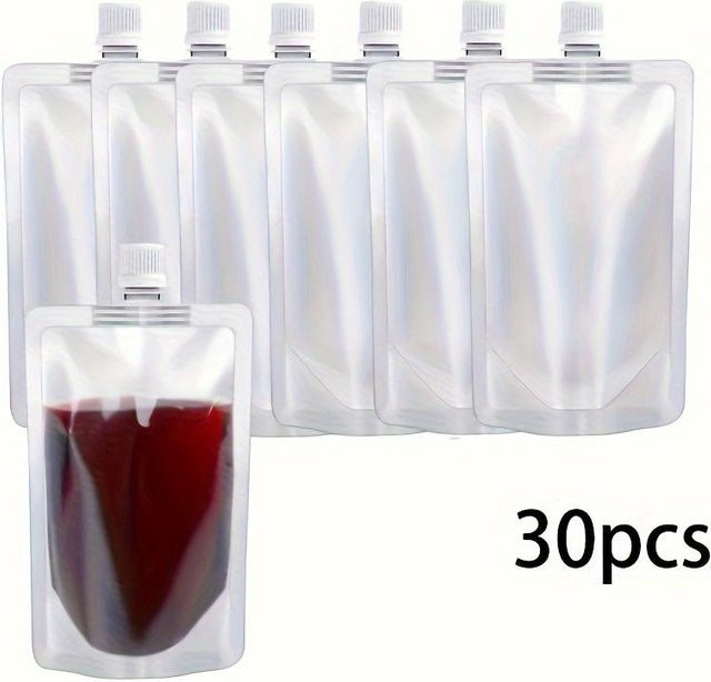 SZ-Damai Einweg-Spenderbeutel für Espresso und Cold Brew, 30 Stück, transparent mit mattierter Versiegelung, weiß - Bild 1