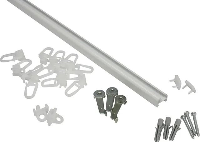 Gardinia Aluminiumschiene für die Deckenmontage, gerade, Weiß, Länge: 250 cm - Bild 1