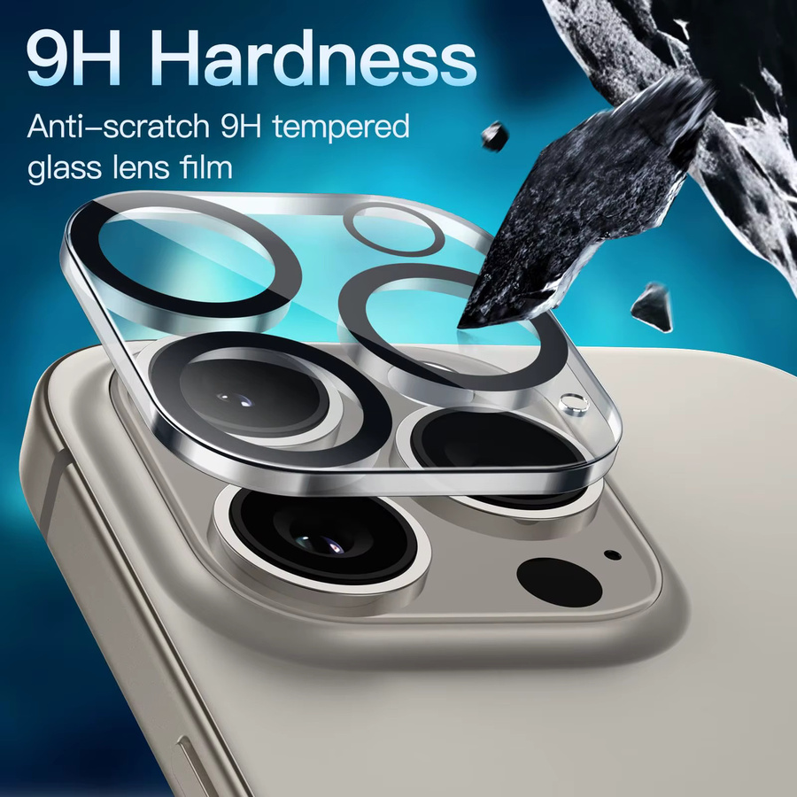 3er-Set transparente Kameralinsenschutzfolie aus 9H Glas für iPhone 11 12 13 14 15 16 Pro Max und Plus Modelle kratzfest - Bild 5
