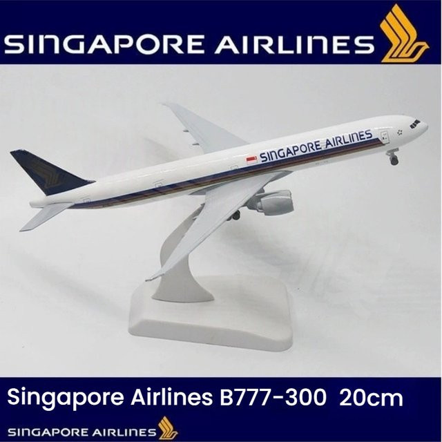 ZOCO B777 Singapore Airlines Flugzeugmodell, Metall, 20 cm - Bild 1