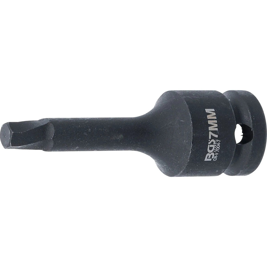 BGS Schraubenausdreher 7004-7 mit 12,5 mm 1/2 Zoll Innenvierkant für defekte Innensechskant 7 mm in Schwarz - Bild 2