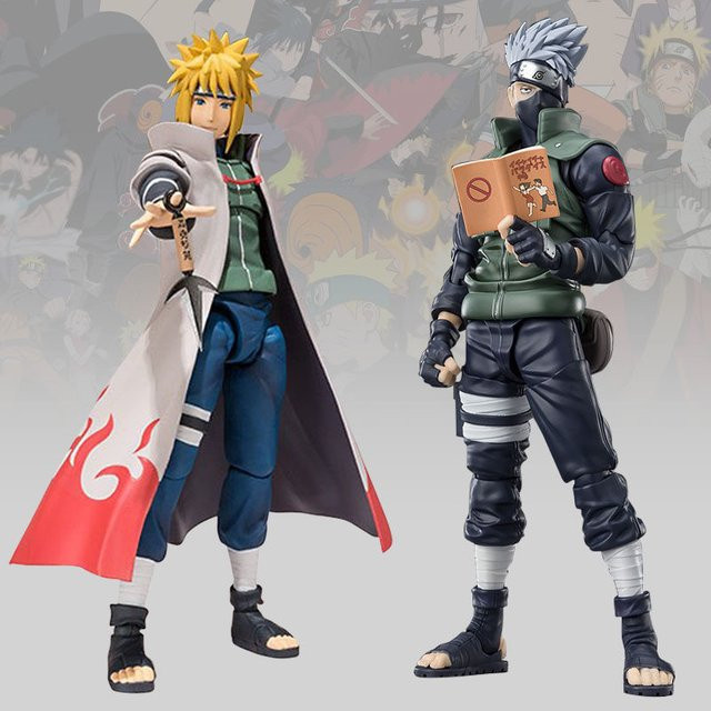 Bandai Naruto Hatake Kakashi Namikaze Minato Actionfigur, 16cm - Bild 1