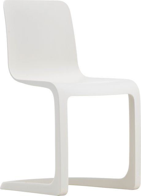 Vitra Evo C Stuhl in Weiß mit Cantilever-Gestell aus Polypropylen und mattem Finish - Bild 1