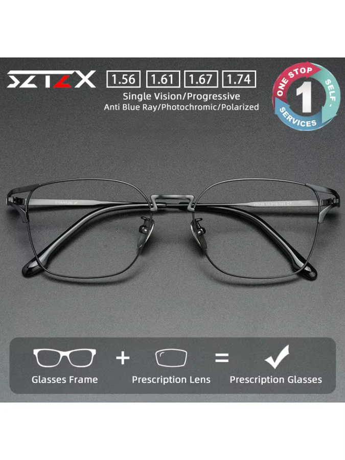 SZTZX Lesebrille, Titan, Vollrand, blaues Licht blockierend - Bild 3