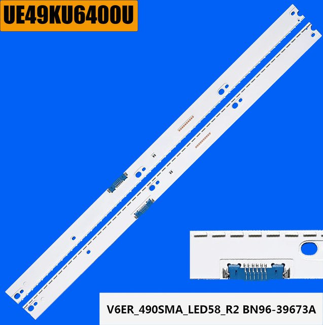 LED-Hintergrundbeleuchtungsstreifen in Weiß für Samsung TV-Modelle UE49MU6442U, UE49MU6445U, UE49MU6449U, UE49MU6450S, UE49MU6450U, UE49MU6452U, UE49MU6459U und UE49MU6470S - Bild 1