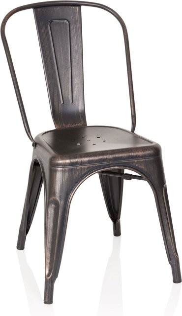 hjh OFFICE Bistrostuhl VANTAGGIO COMFORT aus Stahl ohne Armlehnen im Industry-Look - Bild 1