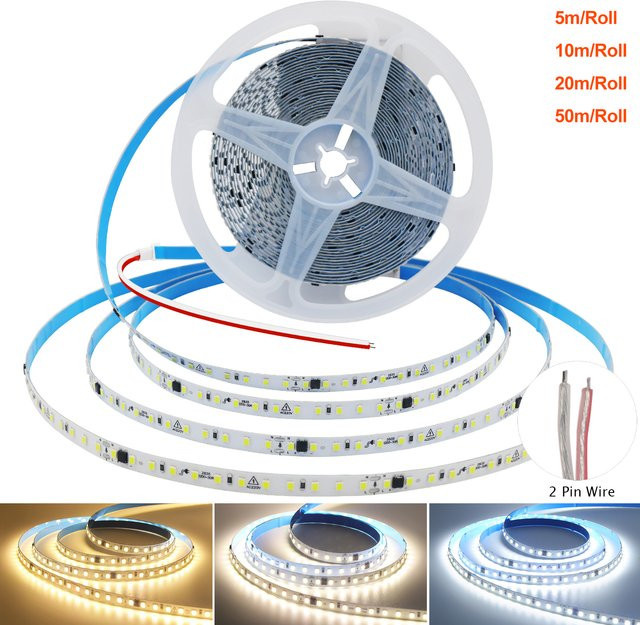 KISUFU RGBIC LED-Lichtstreifen mit IC-Chip, IP55 wasserfest, 120 LEDs/m, 230V, selbstklebend - Bild 1