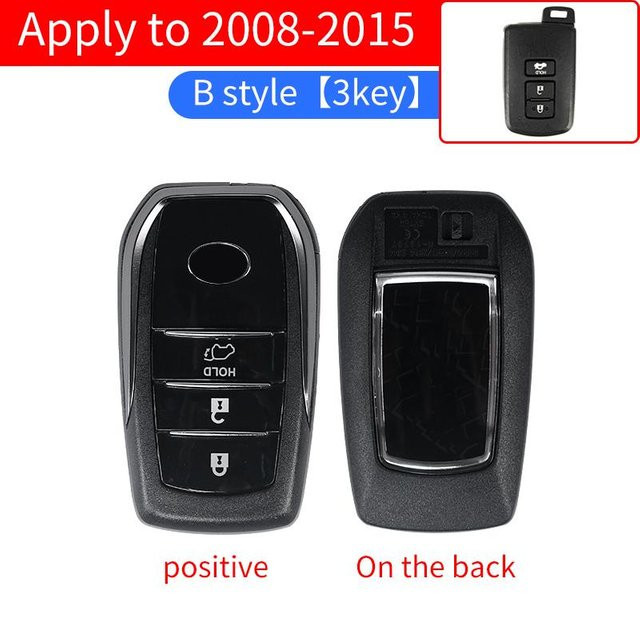 Schlüsselhülle für Toyota Land Cruiser 200 und Prado 150 (2008-2021) Upgrade Zubehör, Schwarz - Bild 1