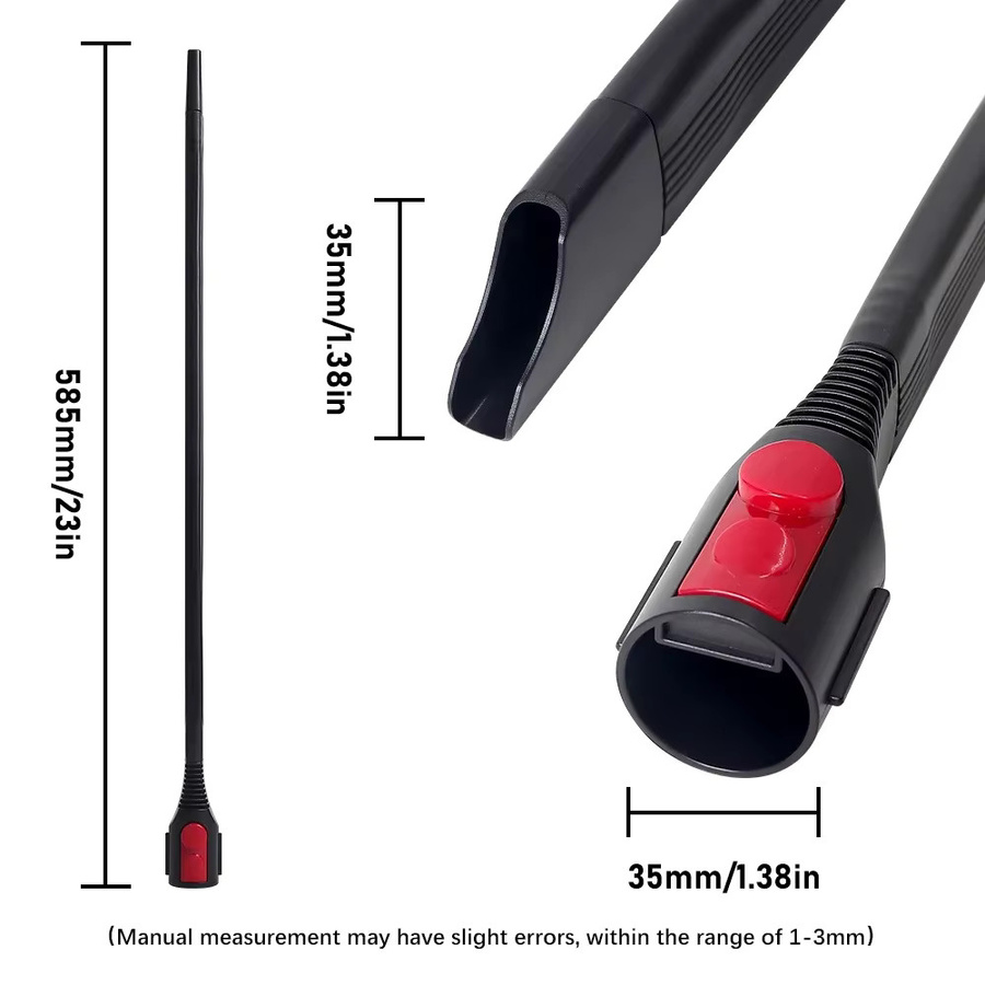 Flexible Fugendüse Verlängerungsschlauch für Dyson Staubsauger, Farbe: Schwarz, Länge: 58,5 cm, Durchmesser: 3,5 cm - Bild 4
