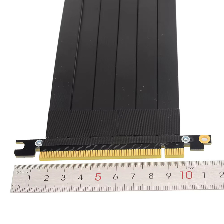 ADT-Link R33SL-PW PCIe-Riser-Kabel X16 auf 16X mit SATA-Stromversorgung für GPU-Grafikkartenverlängerung in Schwarz - Bild 3