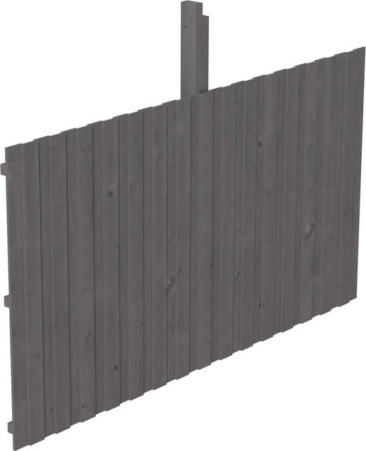 Skan Holz Rückwand aus Fichte in Schiefergrau, B/H: 160 x 180 cm - Bild 1