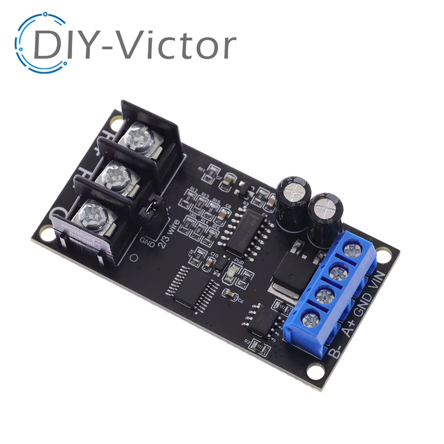 Pt100 Platin-Widerstandsthermometer RTD Temperatursensor mit RS485 Modbus RTU Modul in Schwarz - Bild 2