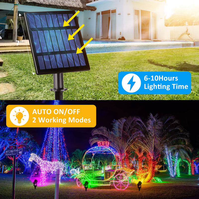 T-SUNRISE RGB Solar LED Scheinwerfer IP65 Wasserdicht Multicolor Outdoor Garten Flutlicht Schwarz - Bild 5