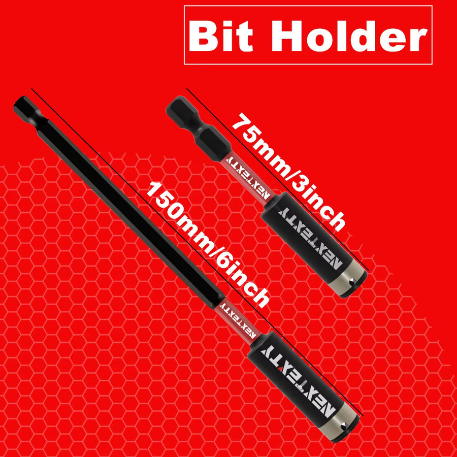 NEXTEXTY Magnetische Bit-Halter Verlängerung aus S2-Stahl in Schwarz - Bild 2