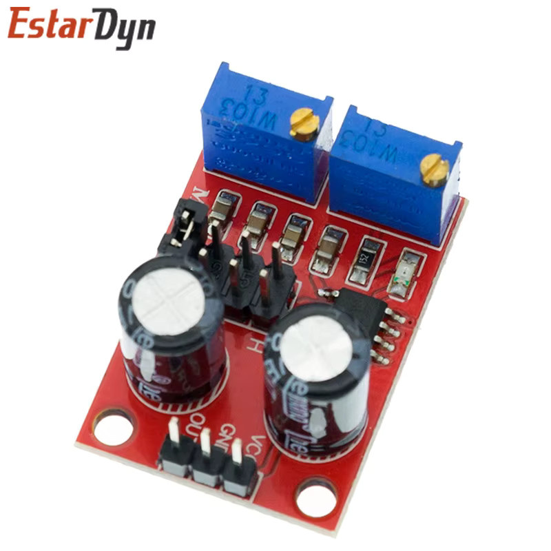 Estardyn NE555 Signalgenerator Modul mit einstellbarer Pulsfrequenz und Tastverhältnis 10kHz - 200kHz für Rechteckwellen in Blau - Bild 2