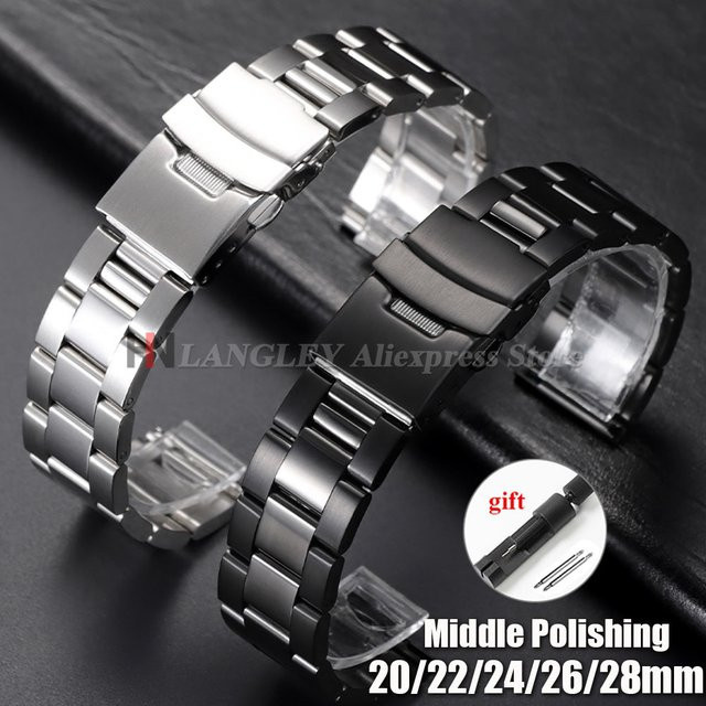 Uhrenarmband Edelstahl, Silber, Unisex - Bild 1