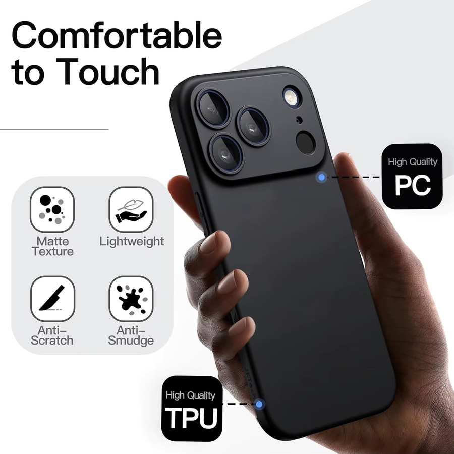 Stoßfeste TPU-Hülle von AIHNBG in Schwarz für iPhone 11 bis iPhone 17 Pro Max Softcover Rückseite - Bild 5
