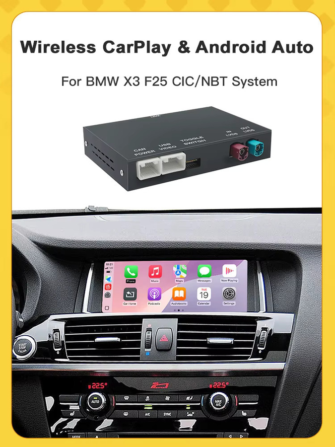 REEIIO Wireless CarPlay und Android Auto Adapter für BMW MINI NBT CIC Systeme, Schwarz, unterstützt AirPlay Spiegelung und Kameradisplay via Wi-Fi und Bluetooth - Bild 4