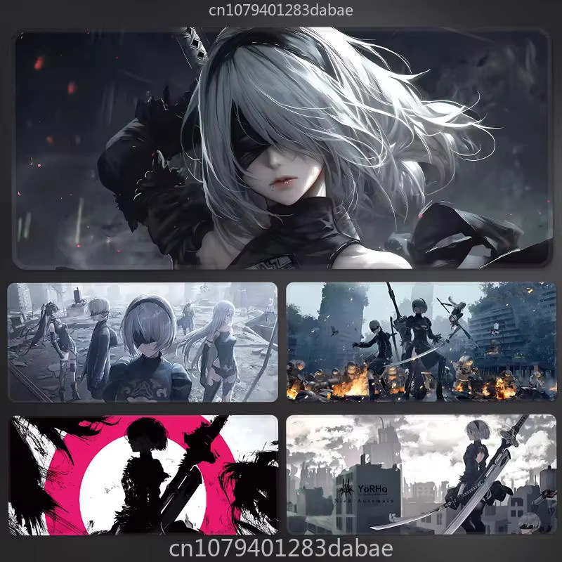 NieR: Automata ARPG Leder-Mauspad von Potdemiel, wasserdichte Tischunterlage für PC und E-Sport, Multicolour - Bild 2