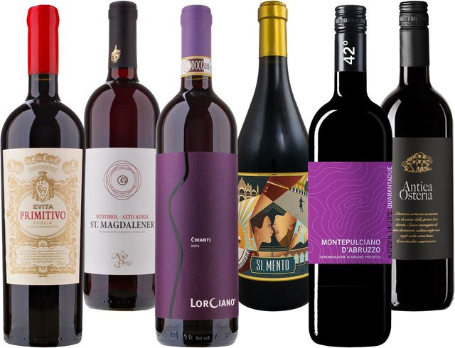 Weinpaket Italienreise Rotwein, 6 x 0,75 l - Bild 1