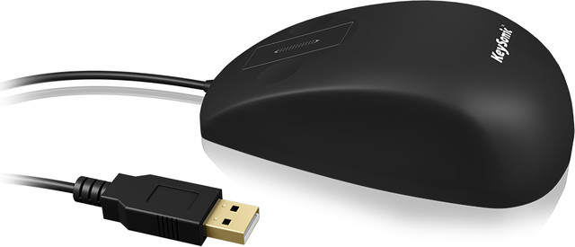 Keysonic KSM-5030M-B Wasserdichte USB-Maus aus Silikon mit Touchsensor-Scrollrad in Schwarz - Bild 1