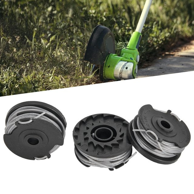 3er-Set Ersatzspulen in Schwarz für Greenworks Rasenschneider G40LT, G40LTK2, G40LTK2X und 2101507 - Bild 1