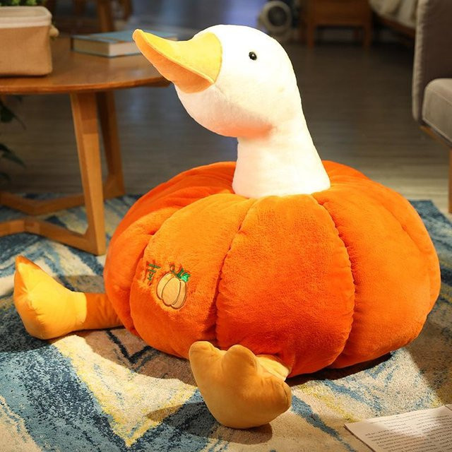 YIRAN Kürbis-Ente Plüschpuppe, 28cm - Bild 1