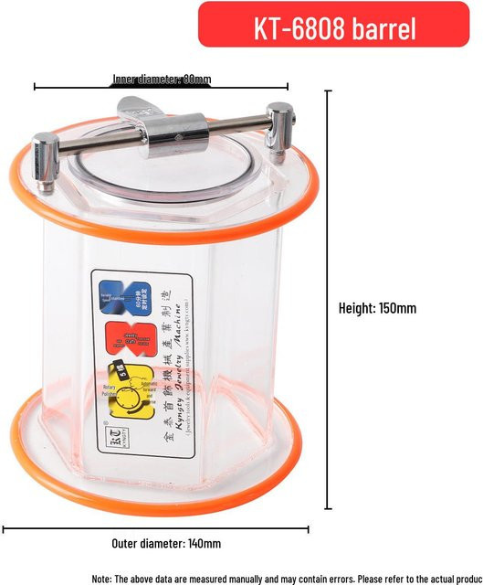 GearUp AutoMoto KT6808 Trommelpolierer für Gold- und Silberschmuck sowie die Reinigung antiker Münzen, transparent - Bild 1
