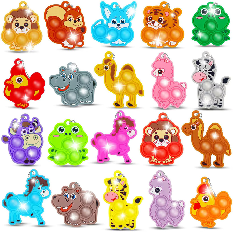 JK-ZMM Mini Bunte Tier Kamel Frosch Schafe Pop Zappeln Spielzeug, 12-teiliges Set - Bild 2