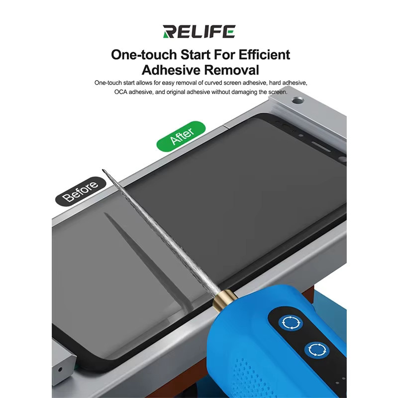 RELIFE LG1 Smart Glue Remover OCA-Kleberentferner mit drei Geschwindigkeiten und Vorwärts- sowie Rückwärtsfunktion in Blau - Bild 3