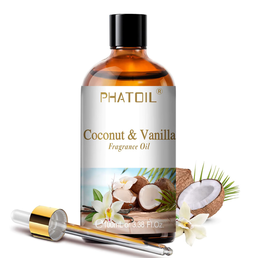 PHATOIL Aromatherapie-Duftöl, Kokosnuss, Vanille, Erdbeere, Kirsche, Zitrone, 100 ml - Bild 2