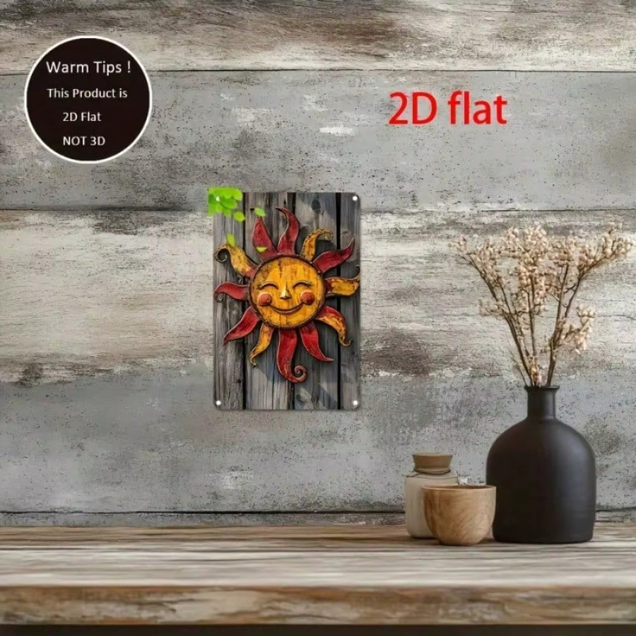 Vintage Metall-Blechschild CIFBUY in Mehrfarbig als Retro Wandkunst für Garten und Outdoor, B: 20,32 cm, H: 31,75 cm - Bild 3