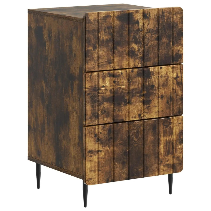 vidaXL Nachttisch in Geräucherte Eiche, moderner Beistelltisch aus Holzwerkstoff, B/T/H: 43 x 41 x 68 cm - Bild 2