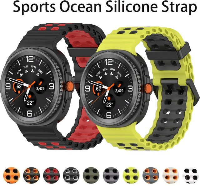 Sports Ocean Uhrenarmband Silikon, Samsung Galaxy Watch 8, 8 Classic, Unisex - Bild 1
