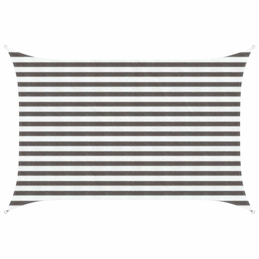 vidaXL Sonnensegel aus HDPE in Rechteckig, Hellgrau und Weiß, B x T: 200 x 250 cm - Bild 2