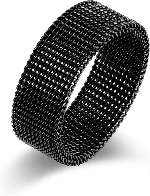 YIRAN Webring Edelstahl, Schwarz, Unisex - Bild 1