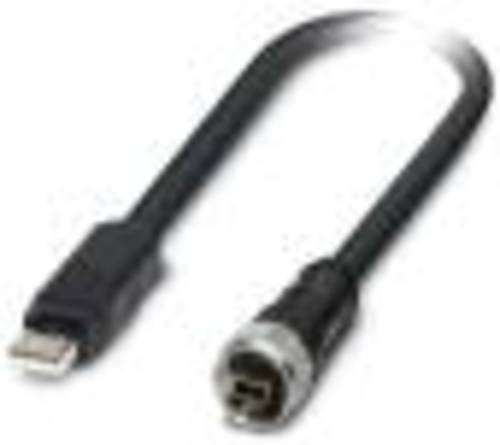 Phoenix Contact USB-Kabel USB 2.0 mit USB-A und USB-Mini-B Steckern, Schwarz, Länge: 5,00 m, 1420184 - Bild 1