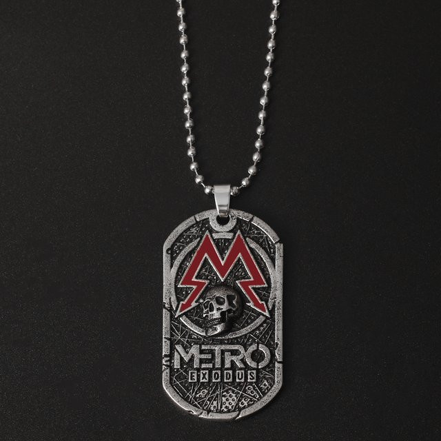 TAKARA TOMY Halskette Metro Exodus Spartan Rangers Dog Tag, Metall, Silber, Herren - Bild 1