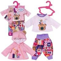 Zapf Creation BABY born Neugeborenen Outfit Teddy-Motiv lila - Bild 1