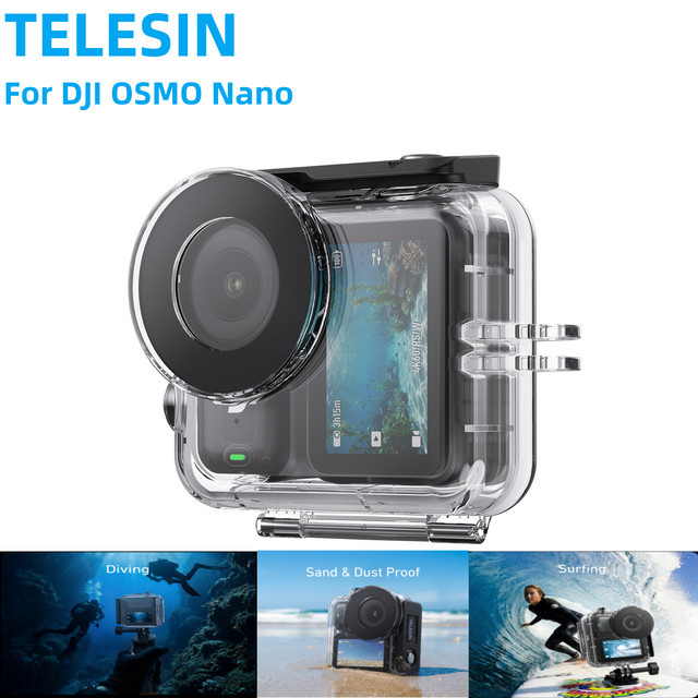 TELESIN IPX8 Tauchwasserdichtes Unterwasser-Gehäuse für DJI OSMO Nano in Transparent - Bild 1