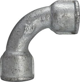 Riegler Bogen 2, lang, 90 Grad, IG/IG, Rp 1 1/4 Zoll, Temperguss, feuerverzinkt, Gunmetal - Bild 1