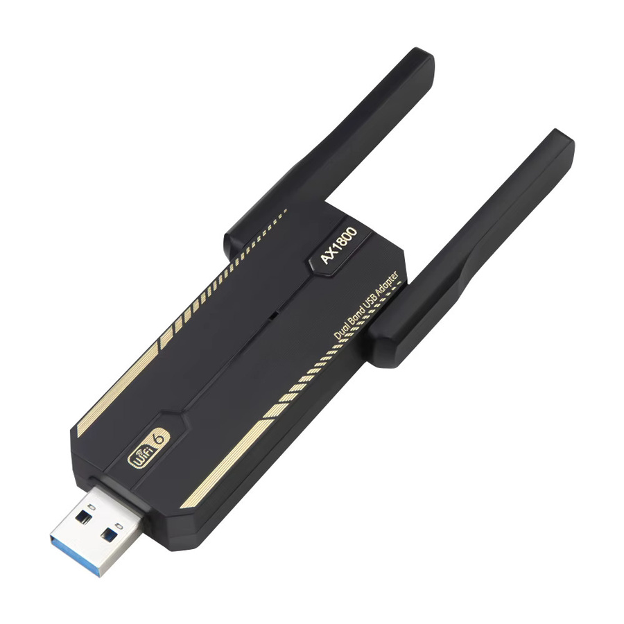 DERAPID AX1800 WiFi 6 USB 3.0 Adapter Dual Band 2,4G/5GHz Netzwerkkarte in Schwarz - Bild 5