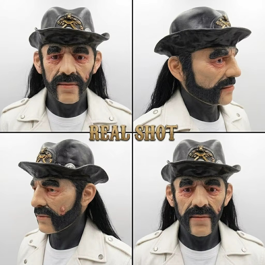 Motorhead Lemmy Maske, realistische Latexfigur, Einzelfigur - Bild 2