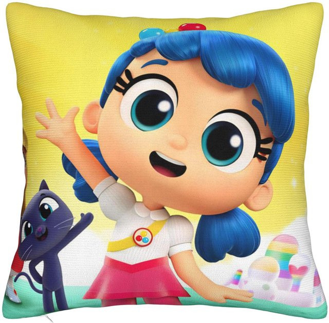 JMG Clothing Cartoon Kissenbezug Regenbogen Königreiche in Multicolour, B/B: 45 x 45 cm und 30 x 30 cm - Bild 1