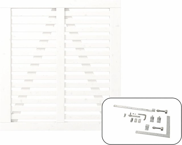 Plus Einzeltor Harmoni aus Nadelholz in Weiß, B: 100 cm, H: 107 cm - Bild 1