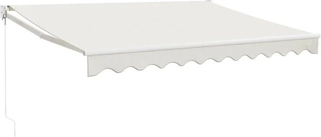 vidaXL Einziehbare Markise aus Aluminium und Polyester in Creme, B x H: 3 x 2,5 m - Bild 1