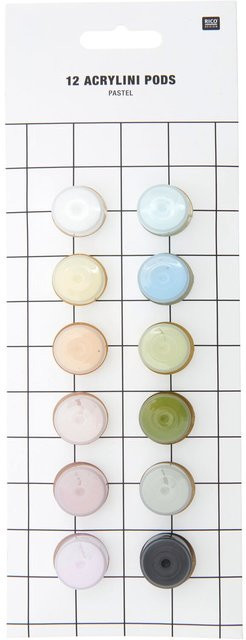 Rico Design Acrylini Pods in Pastel Multicolor aus Resin - Bild 1